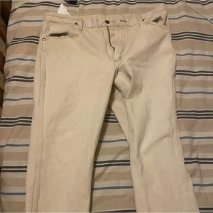 Cream Wrangler Jeans
